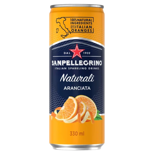 Sanpellegrino Aranciata Napój gazowany o smaku pomarańczowym 330 ml 24szt